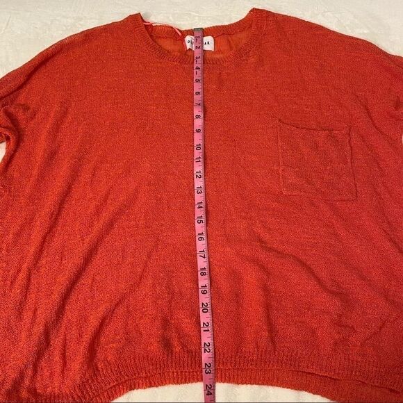 Olive & Oak sheer front pocket blouse large - Picture 6 of 8